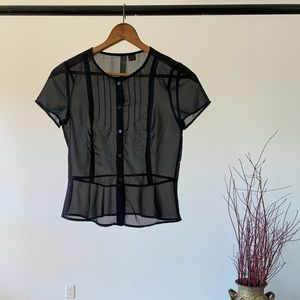 Sheer Black Blouse